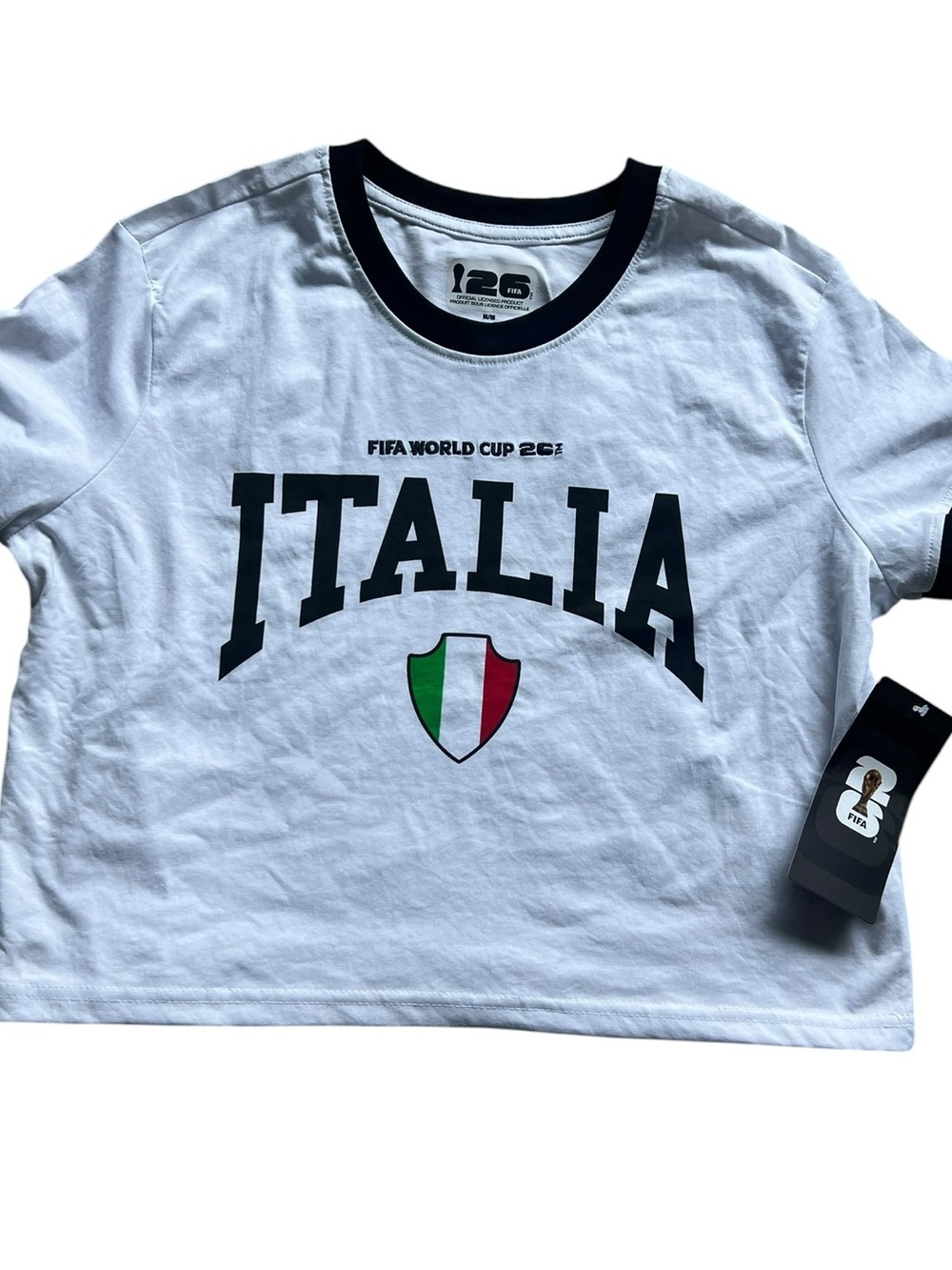 NWT FIFA World Cup 26 Italia Cropped T-Shirt Size M